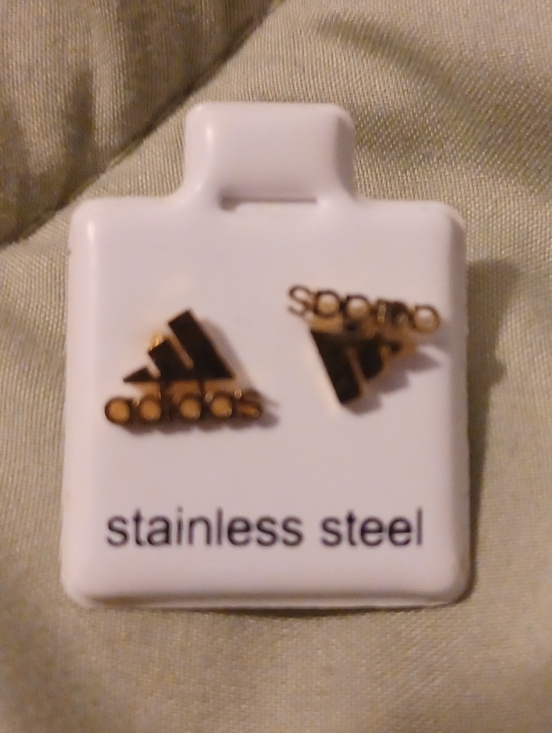 adidas Jewelry - Adidas Gold Stainless Steel Stud Earrings